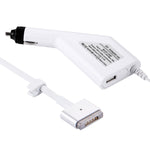 85W 20V 4.25A 5 針 T 型 MagSafe 2 車用充電器，附 1 個 USB 埠，適用於 Apple Macbook A1398 / A1424 / MC975 / MC976 / ME664 / ME665，長度：1.7m，85W 20V 4.25A