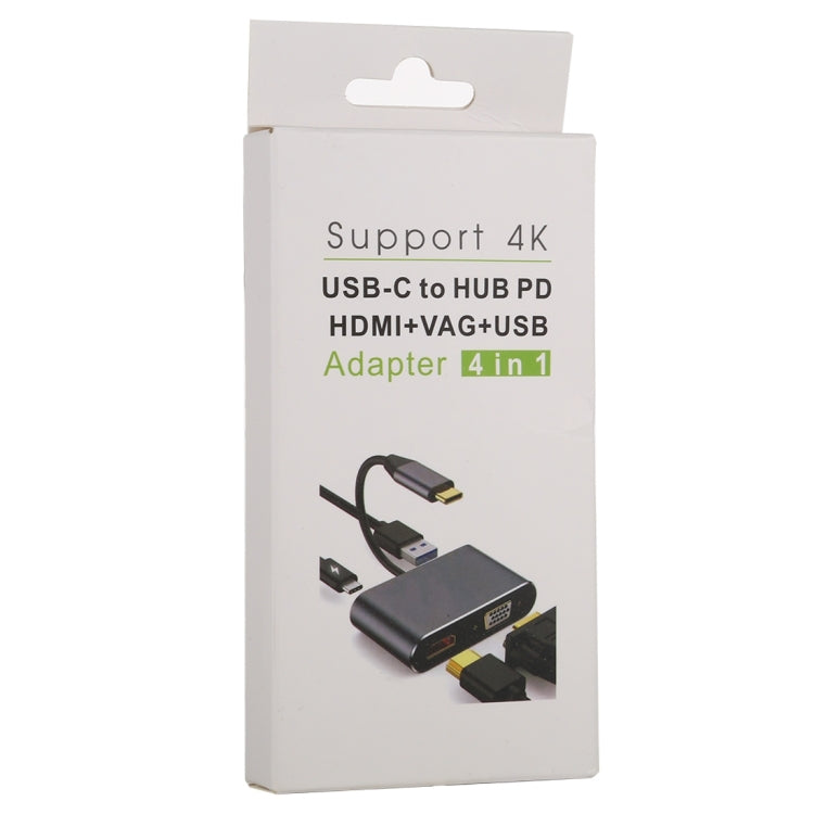 4 合 1 USB / Type-C 轉 4K HDMI + VGA + USB 3.0 介面多功能轉接器