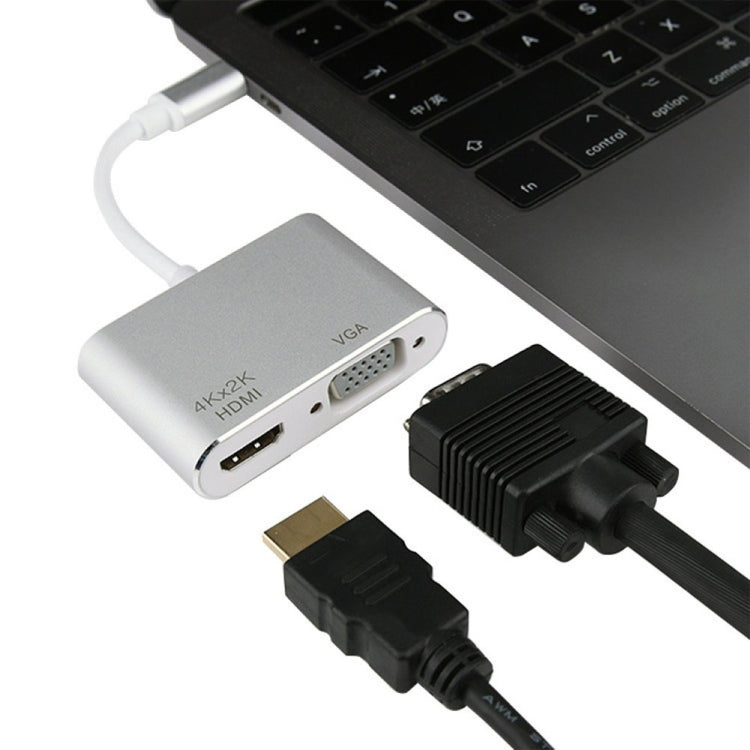 4 合 1 USB / Type-C 轉 4K HDMI + VGA + USB 3.0 介面多功能轉接器