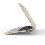 適用於MacBook Pro 13.3吋 (A1708) 及有Touch Bar (A1706) 筆電TPU+PC折疊防震保護殼附支架，適用於MacBook Pro 13.3吋有Touch Bar