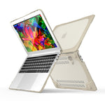 適用於MacBook Pro 13.3吋 (A1708) 及有Touch Bar (A1706) 筆電TPU+PC折疊防震保護殼附支架，適用於MacBook Pro 13.3吋有Touch Bar