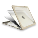 適用於MacBook Pro 13.3吋 (A1708) 及有Touch Bar (A1706) 筆電TPU+PC折疊防震保護殼附支架，適用於MacBook Pro 13.3吋有Touch Bar