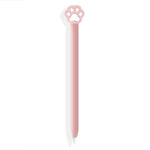 Apple Pencil 2 可愛卡通矽膠保護套（貓爪粉紅），適用於 Apple Pencil 2