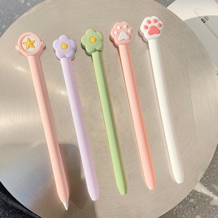 Apple Pencil 2 可愛卡通矽膠保護套（貓爪粉紅），適用於 Apple Pencil 2