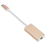 USB-C / Type-C 3.1 公頭轉 Mini DP 母頭高清轉換器，長度：12cm，銀色，金色