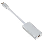 USB-C / Type-C 3.1 公頭轉 Mini DP 母頭高清轉換器，長度：12cm，銀色，金色