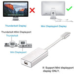 USB-C / Type-C 3.1 公頭轉 Mini DP 母頭高清轉換器，長度：12cm，銀色，金色