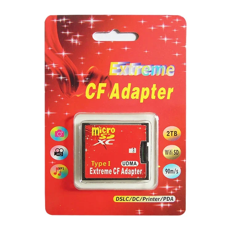 Micro SD 轉 CF Compact Flash 記憶卡轉接器，1 插槽，1 插槽