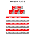 MICRODATA 128GB Class10 紅灰色 TF（Micro SD）記憶卡，128GB
