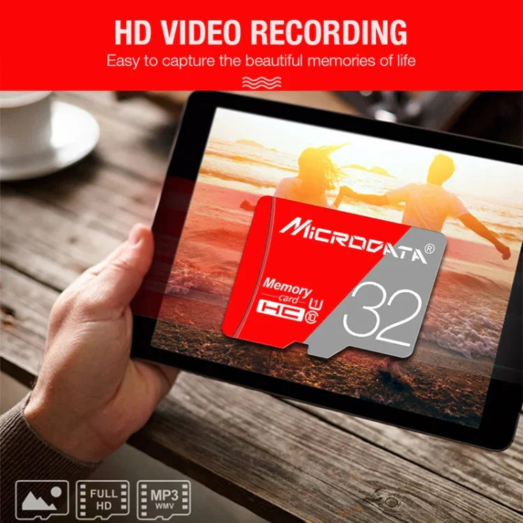 MICRODATA 128GB Class10 紅灰色 TF（Micro SD）記憶卡，128GB