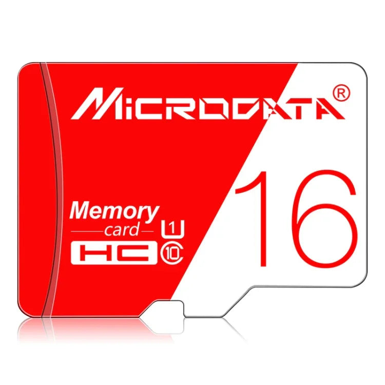 MICRODATA 16GB 高速 U1 紅白色 TF（Micro SD）記憶卡，16GB