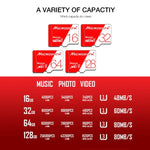 MICRODATA 32GB 高速 U1 紅白色 TF(Micro SD) 記憶卡, 32GB