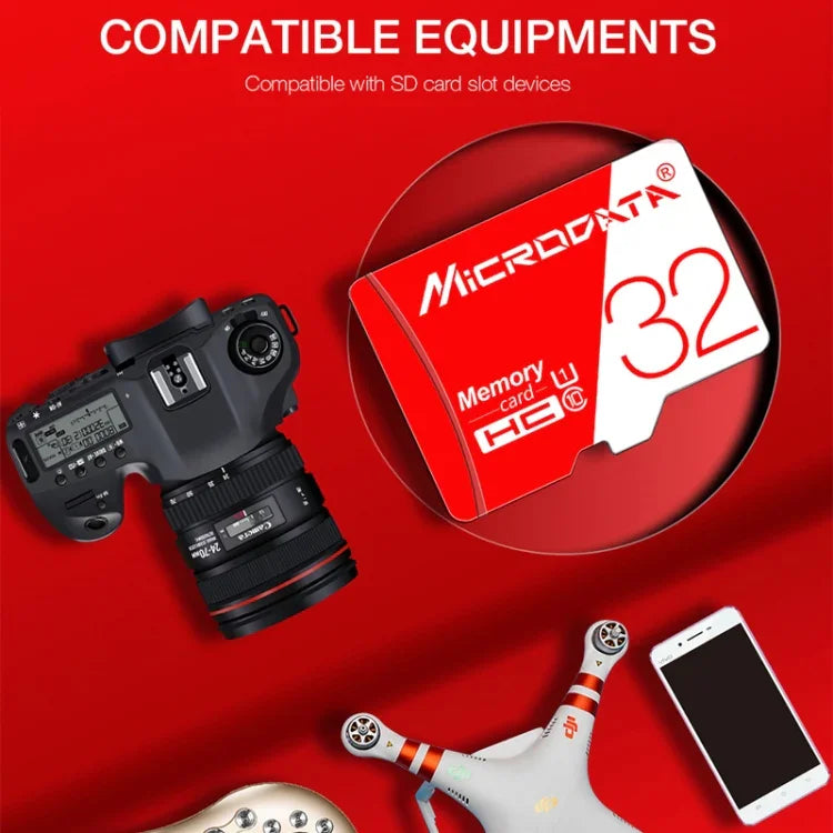 MICRODATA 32GB 高速 U1 紅白色 TF(Micro SD) 記憶卡, 32GB