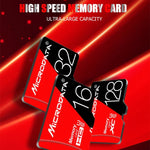 MICRODATA 16GB High Speed U1 Red and Black TF(Micro SD) Memory Card, 16GB
