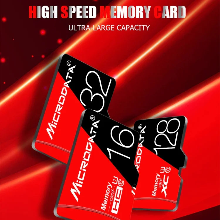 MICRODATA 128GB 高速 U3 紅黑色 TF(Micro SD) 記憶卡, 128GB