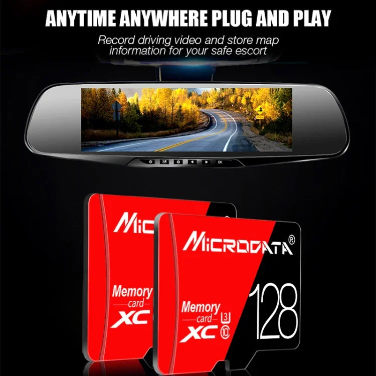 MICRODATA 128GB 高速 U3 紅黑色 TF(Micro SD) 記憶卡, 128GB
