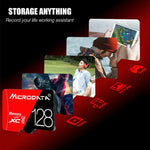 MICRODATA 128GB 高速 U3 紅黑色 TF(Micro SD) 記憶卡, 128GB