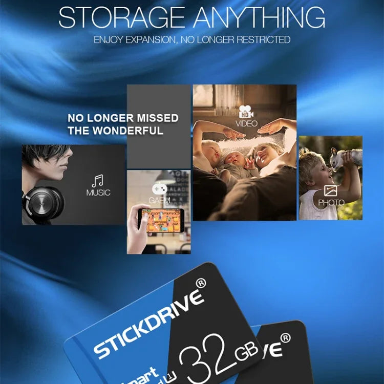 STICKDRIVE 16GB 高速 U1 藍黑色 TF(Micro SD) 記憶卡, 16GB