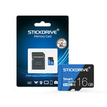 STICKDRIVE 16GB 高速 U1 藍黑色 TF(Micro SD) 記憶卡, 16GB