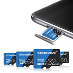 STICKDRIVE 128GB 高速 U3 藍黑色 TF（Micro SD）記憶卡，128GB