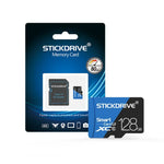 STICKDRIVE 128GB 高速 U3 藍黑色 TF（Micro SD）記憶卡，128GB