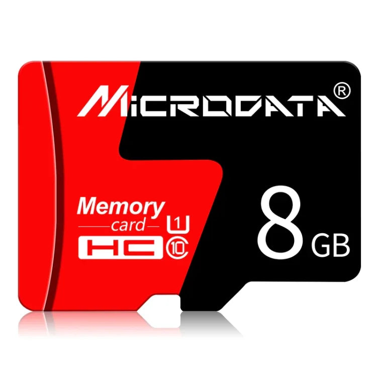 MICRODATA 8GB U1 紅黑色 TF(Micro SD) 記憶卡, 8GB
