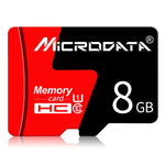 MICRODATA 8GB U1 紅黑色 TF(Micro SD) 記憶卡, 8GB