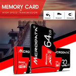 MICRODATA 8GB U1 紅黑色 TF(Micro SD) 記憶卡, 8GB