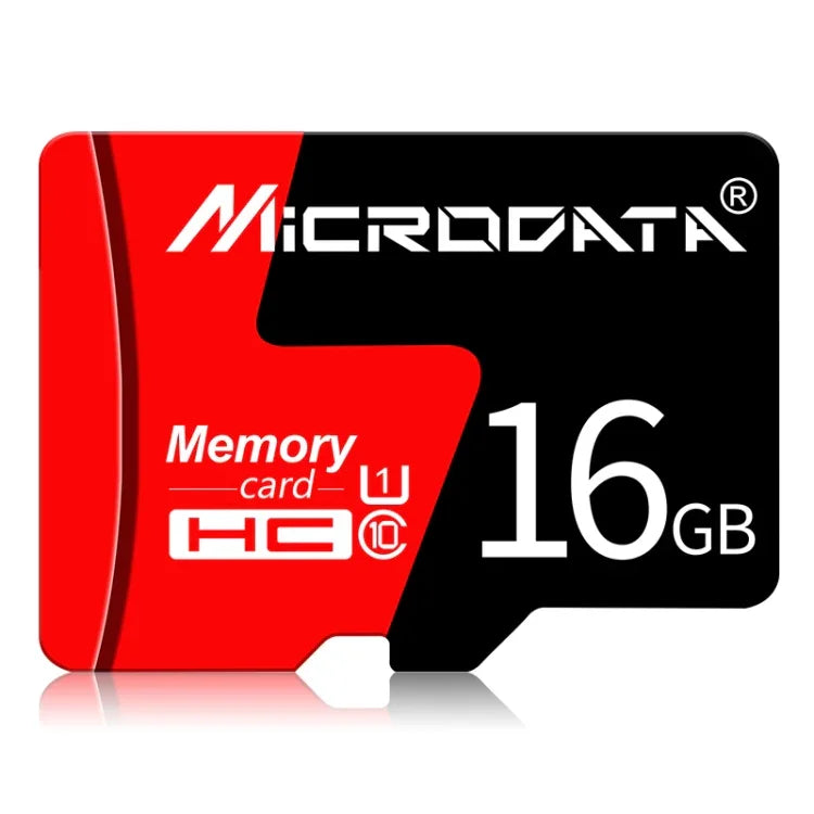MICRODATA 16GB U1 紅黑色 TF（Micro SD）記憶卡，16GB