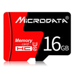 MICRODATA 16GB U1 紅黑色 TF（Micro SD）記憶卡，16GB