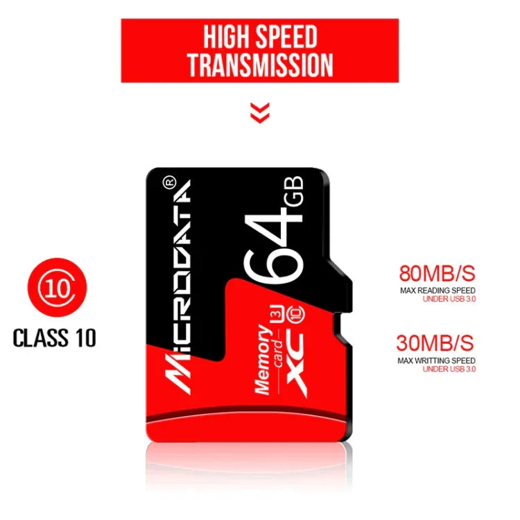 MICRODATA 32GB U1 紅黑色 TF（Micro SD）記憶卡，32GB