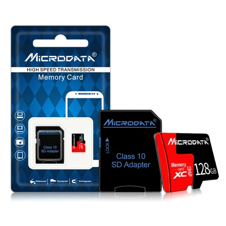 MICRODATA 128GB U3 紅黑色 TF(Micro SD) 記憶卡, 128GB