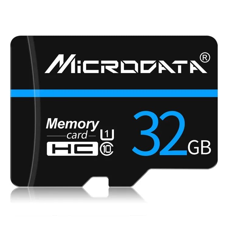 MICRODATA 32GB U1 藍線黑色 TF（Micro SD）記憶卡，32GB