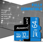 MICRODATA 16GB U1 藍黑色 TF（Micro SD）記憶卡，16GB
