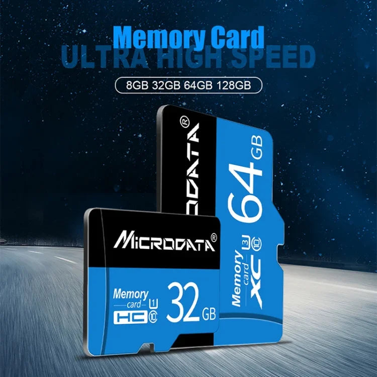 MICRODATA 64GB U3 藍黑色 TF（Micro SD）記憶卡，64GB