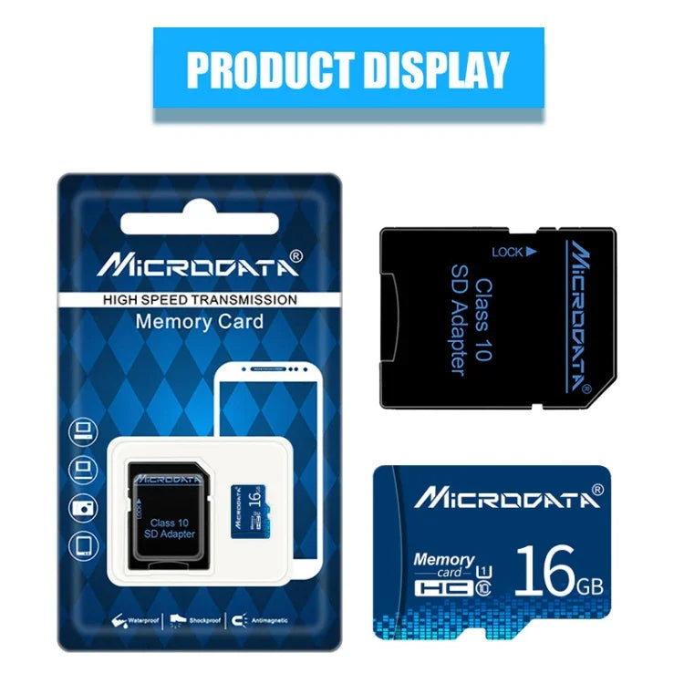 MICRODATA 16GB U1 藍色 TF（Micro SD）記憶卡，16GB