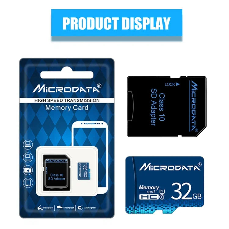MICRODATA 32GB U1 藍色 TF（Micro SD）記憶卡，32GB