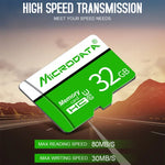 MICRODATA 8GB U1 綠白色 TF（Micro SD）記憶卡，8GB