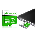 MICRODATA 32GB U1 綠白色 TF(Micro SD) 記憶卡，32GB