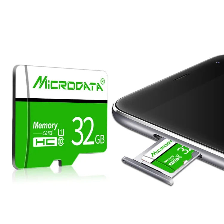 MICRODATA 32GB U1 綠白色 TF(Micro SD) 記憶卡，32GB