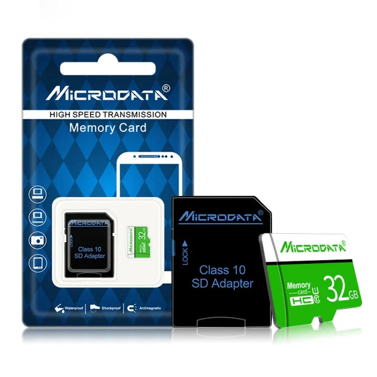 MICRODATA 32GB U1 綠白色 TF(Micro SD) 記憶卡，32GB