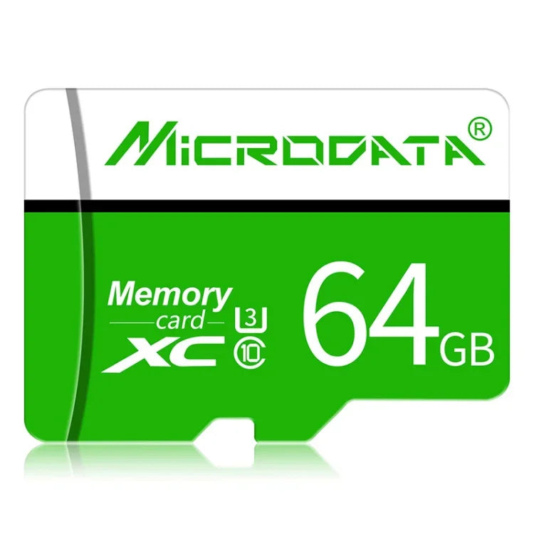 MICRODATA 64GB U3 綠白色 TF(Micro SD) 記憶卡，64GB