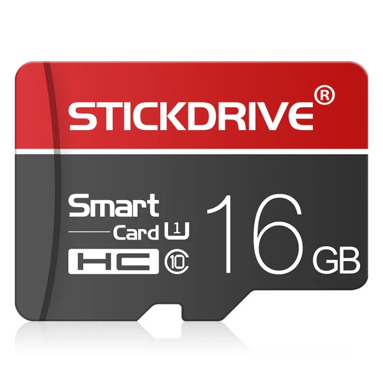 STICKDRIVE 16GB U1 白線紅黑色 TF(Micro SD) 記憶卡，16GB