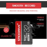 STICKDRIVE 16GB U1 白線紅黑色 TF(Micro SD) 記憶卡，16GB