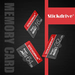 STICKDRIVE 16GB U1 白線紅黑色 TF(Micro SD) 記憶卡，16GB