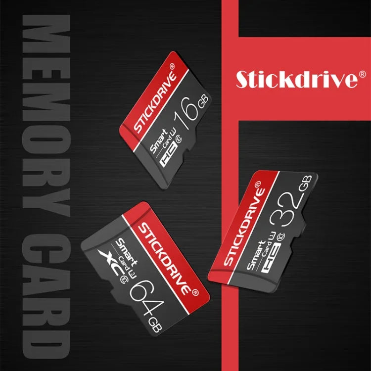 STICKDRIVE 16GB U1 白線紅黑色 TF(Micro SD) 記憶卡，16GB