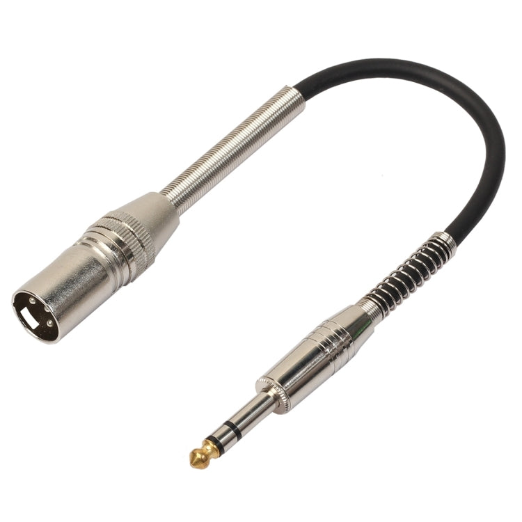 30公分 XLR 3針公頭轉 1/4 吋（6.35mm）母頭立體聲麥克風音訊線，型號 BK2077KM