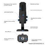 Yanmai SF-900 多功能四指向錄音室錄音電容麥克風附桌面支架