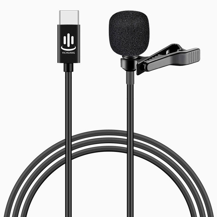 YICHUANG YC-LM10 USB-C / Type-C 智能降噪電容領夾麥克風，線長：1.5m，YC-LM10