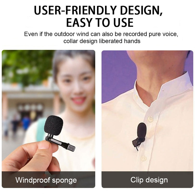 YICHUANG YC-LM10 USB-C / Type-C 智能降噪電容領夾麥克風，線長：1.5m，YC-LM10